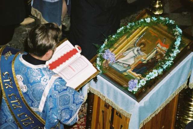 Annunciation in Suprasl Monastery, April 7th, 2004.