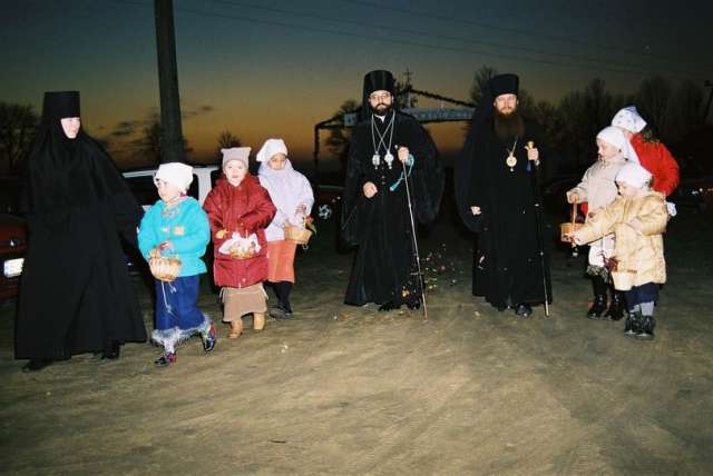 On the path to the church...