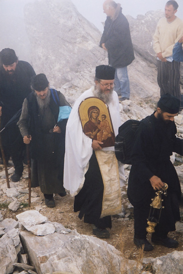 Procession to the top of Athos