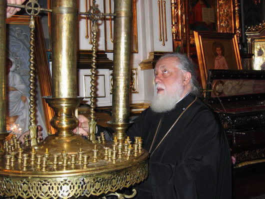 JS Eliasz II Stawiajacy Swiece przed ikona Sw.Mikolaja w Bialymstoku