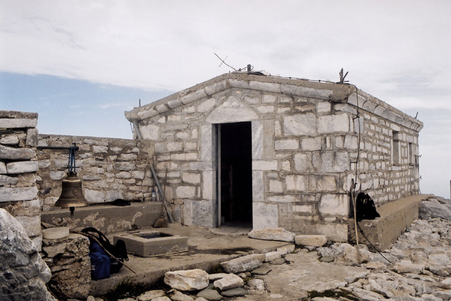 The chapel of Transfiguration on the top of Athos