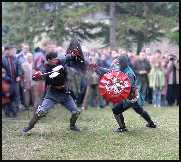 "Svibor" knights at St Demetrius monastery Feast day, 2005