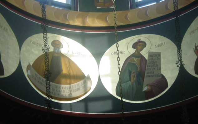 Frescoes near dome