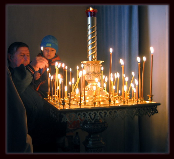В часовне