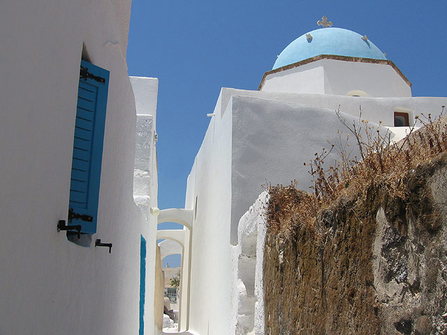 View of the church, Emborio, Santorini