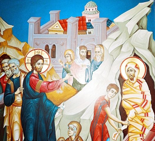 Фреска у капели Светих  Архангела.