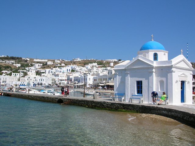 St. Nicholas Chapel - Mykanos Harbor