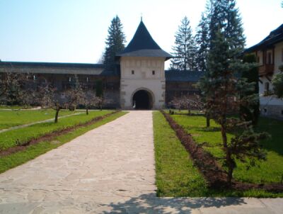 Putna Monastery - interior courtyard