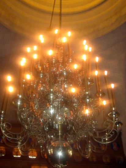 Candelabrum with bees-wax candles