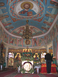 Interior of the church of Toplowski monastery in Crimea - Ukraine