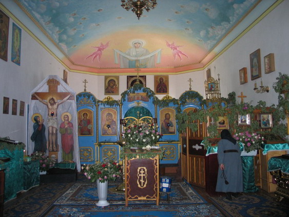 One more interior of the church of Toplowski monastery in Crimea - Ukraine