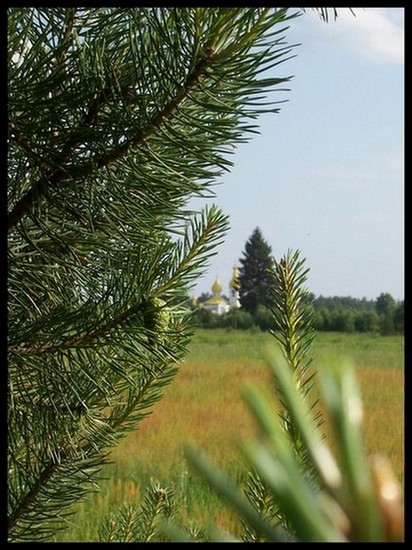 W tle cerkiew w Czarnej Białostockiej. Foto 2