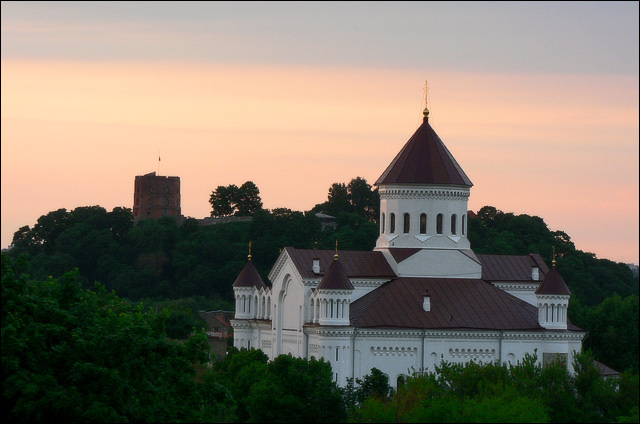 sunset over 'Spaska' church