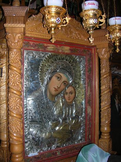 Icoana Maicii Domnului si a pruncului Iisus, paraclisul manastirii Pangarati