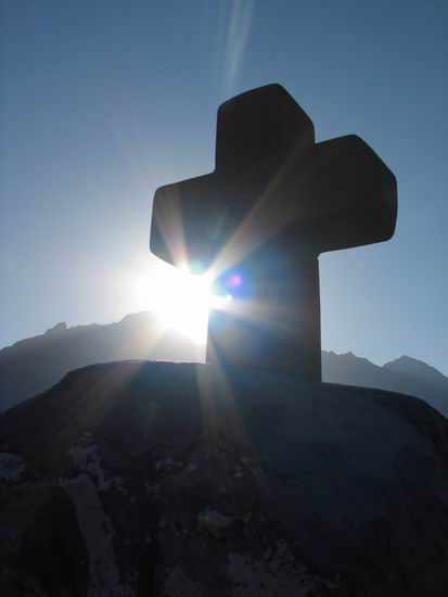 Orthodox cross at Kazbek