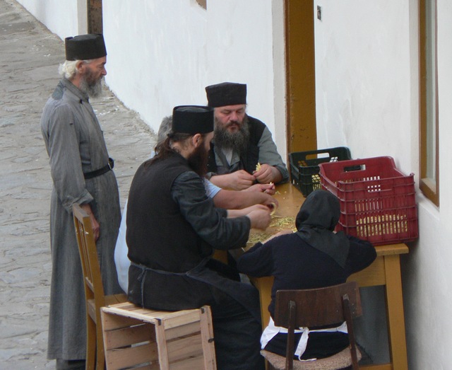 Everyday work in Sihastria monasery /Romania/