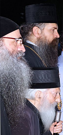 Patriarch Pavle and bishop Teodosije