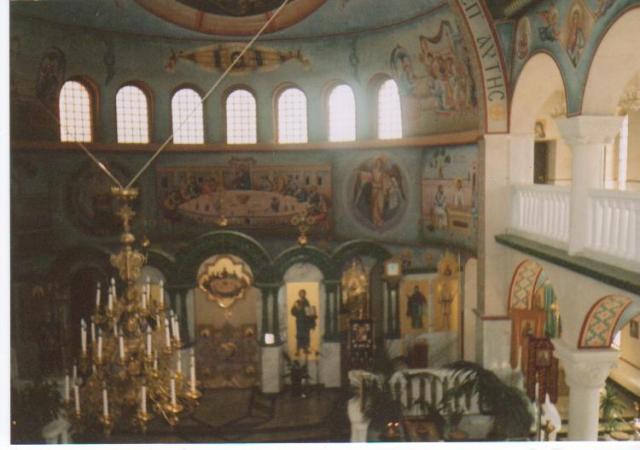 inside of orthodox church by hagia sophia in Bialystok