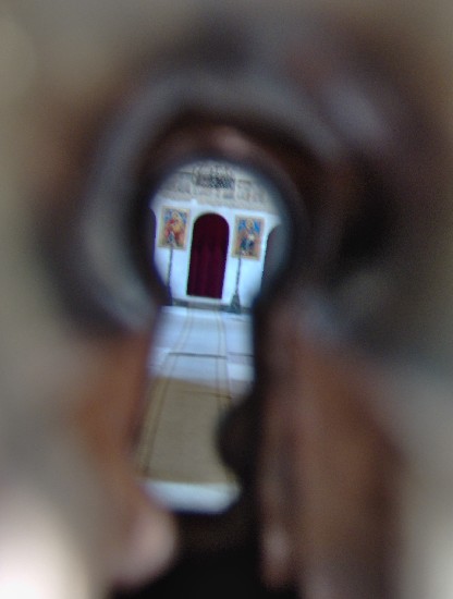 Through the keyhole- St Nicholas Church (Curtea de Arges)