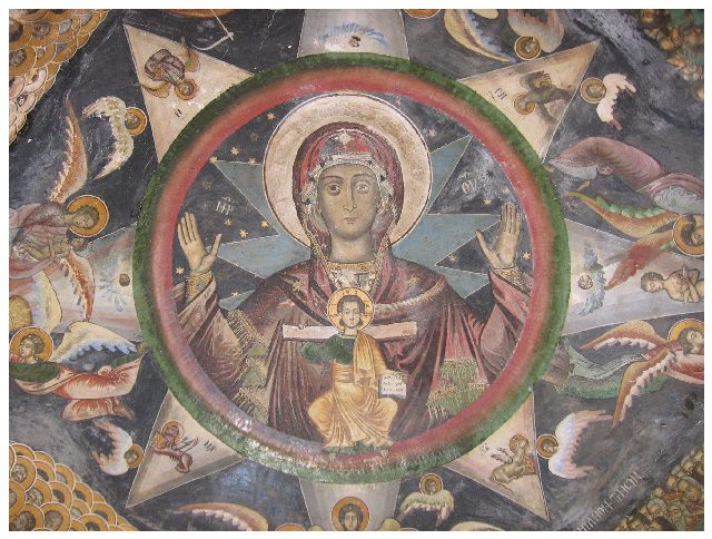 Fresco from monastery Cutlumus, Holy Mountain