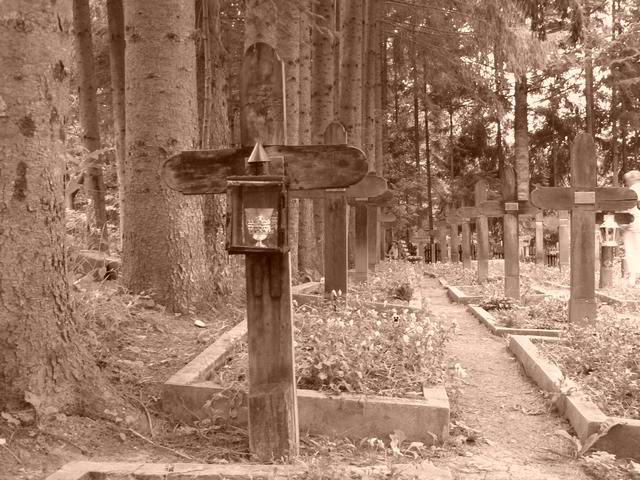 Cemetry in Sihastria monastery - Romania