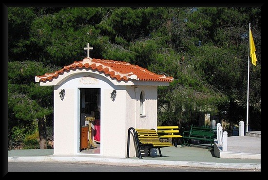 Chapel in Skala Oropou town, near Athens.