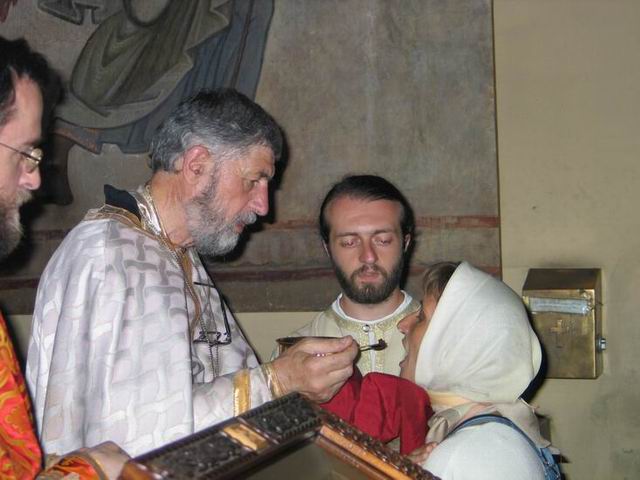 Holy Eucharist in Tbilisi cathedral