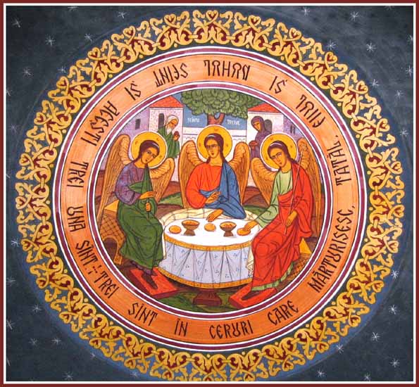 Fresca -biserica veche din satul Pestera, Brasov  -  pictor Condrea Toma