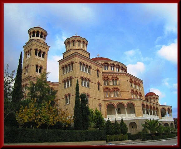 The Church of St. Nektarios in Egina (Aegina) Island near Athens.