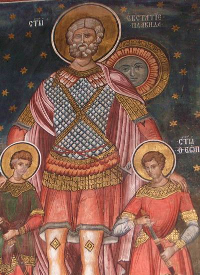 Mânăstirea Cozia - Sfântul Mucenic Eustatie cu cei doi fii ai săi