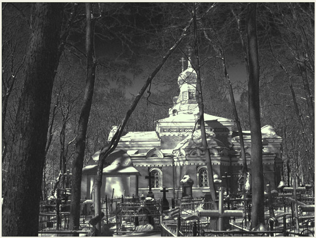 Church on a cemetery