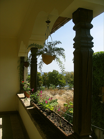 In the silence of Monastery Techirghiol, Dobrogea - view from veranda