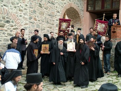 Paschal Litany in the Holy Monastery os Simonopetra, Mountain Athos.