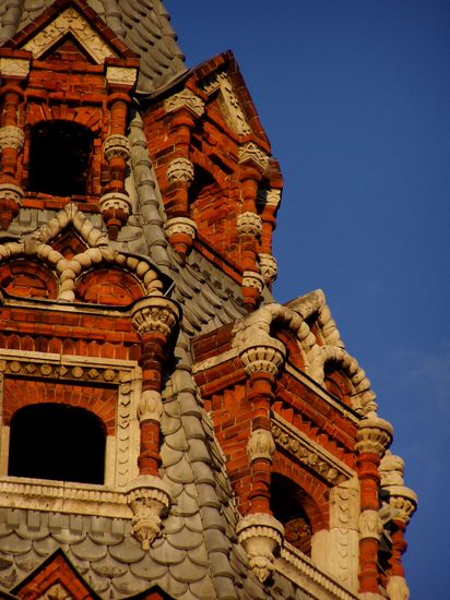 Architectural detail of a church in Yaroslavl