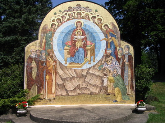 Mozaik - Nebesna Majka - Sauth Canaan, US, manastir Svetog Tihona