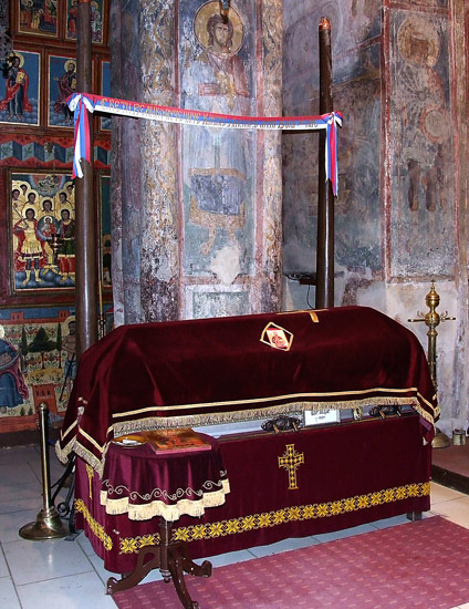 Мошти Св.кнеза Лазара, манастир Раваница
