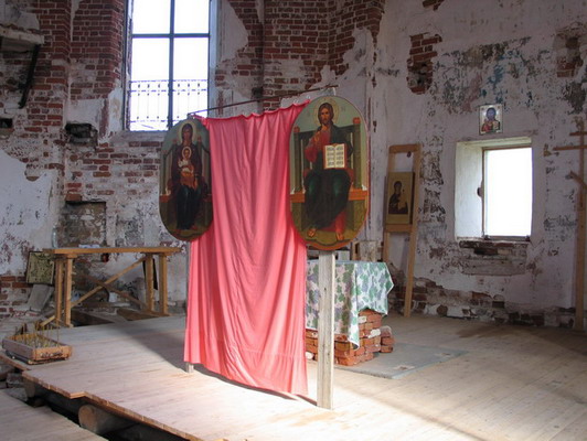Ikonostas of one of the churches at Inzer Island, Solovki