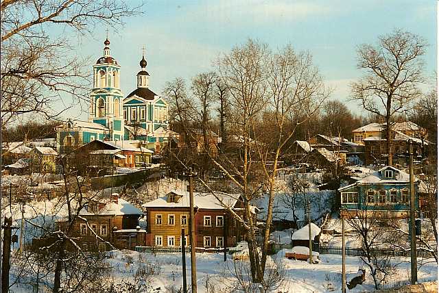 A village scene in Sergiev Posad