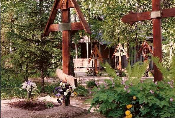The cemetery of New Valamo Monastery in Finland