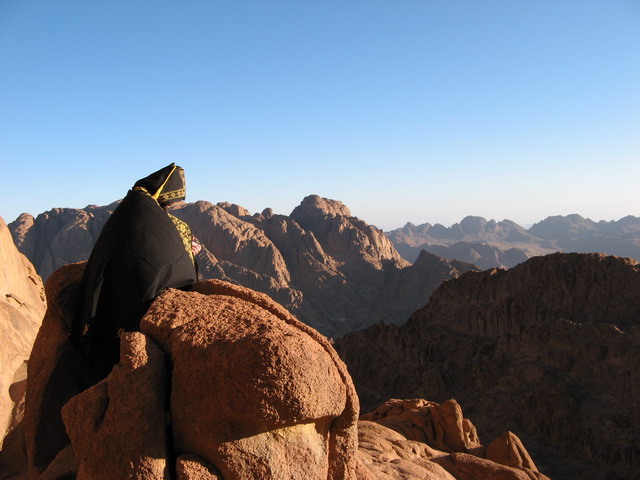Sunrise over a prayer