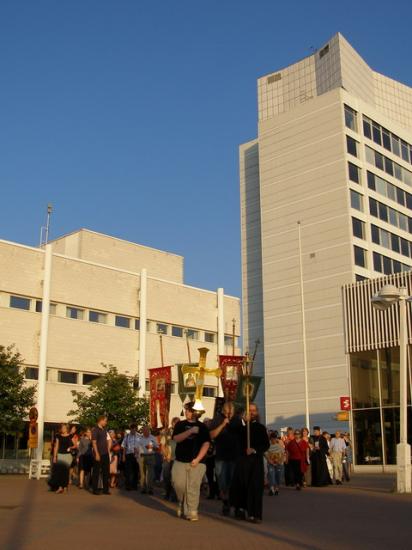 procesja z okazji święta Hermana Alaskiego w Helsinkach