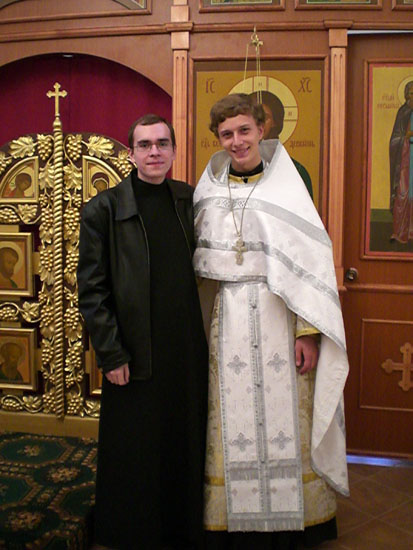 With the new Russian priest