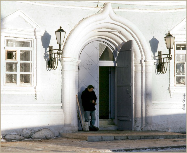 At doors...