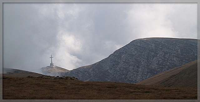 Old testament landscape with Cross