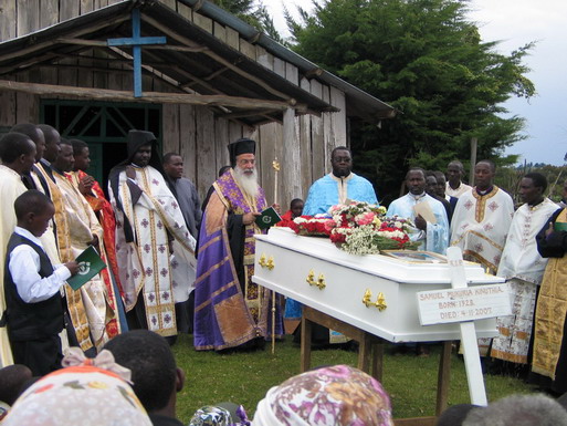Orthodox funeral service in Kenia