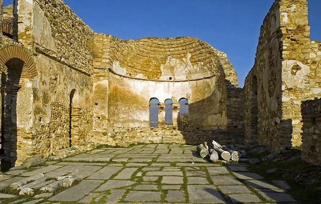 St. Achilleios' church in Little Prespa lake