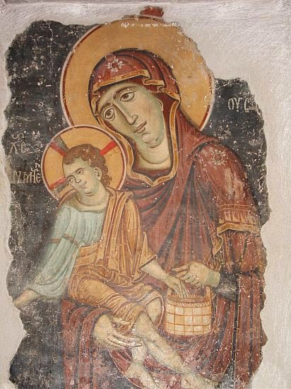 Богородица Љевишка - Mother of God, frescoe from Bogorodica Ljeviska church