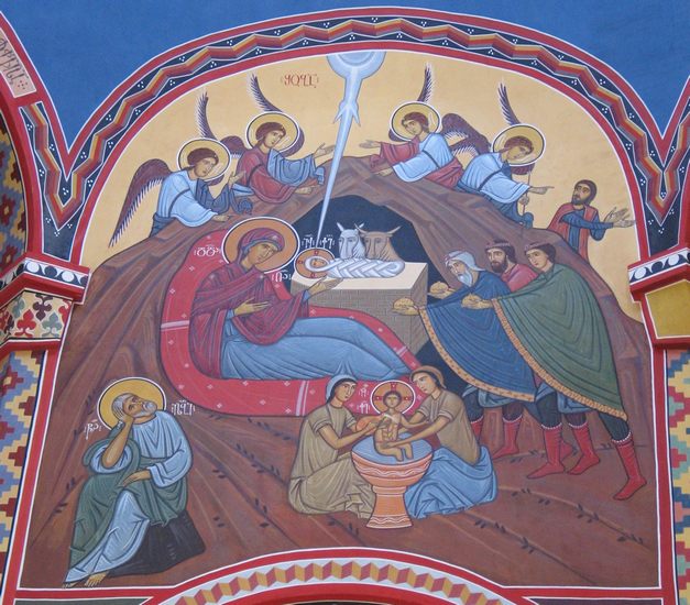 At the church in Saguramo