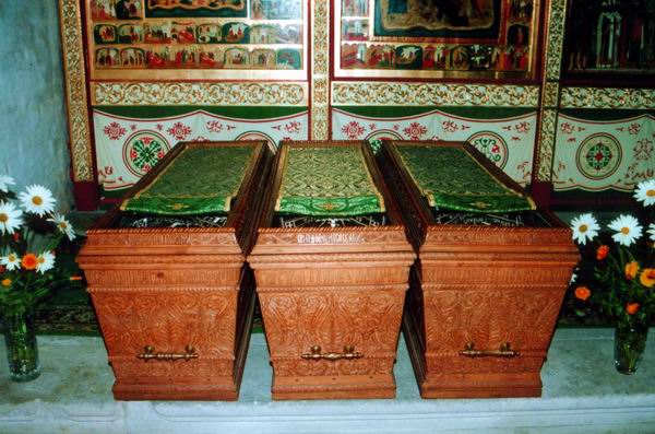 Holy relics of the founder saints of Solovki Monastery
