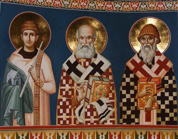 fresca din Altarul Manastirii Slanic